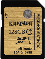 Фото флеш-карты Kingston SDXC 128GB Class 10 UHS-1 Ultimate SDA10/128GB