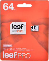Фото флеш-карты Leef MicroSDXC 64GB Class 10 Pro + SD adapter