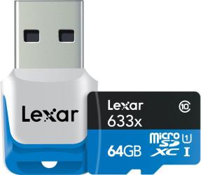 Фото флеш-карты Lexar MicroSDXC 64GB UHS-I High Speed 633X + USB Reader