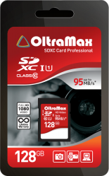 Фото флеш-карты OltraMax SD SDXC 128GB Class 10 UHS-1 95 Мб/с