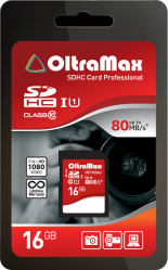 Фото флеш-карты OltraMax SD SDHC 16GB Class 10 UHS-1 80 Мб/с