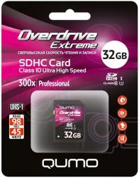 Фото флеш-карты Qumo SD SDHC 32GB Class 10 Overdrive Extreme UHS-I U1