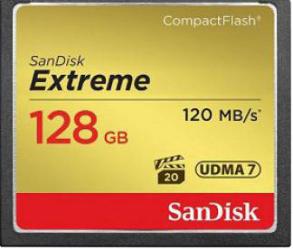 Фото флеш-карты SanDisk CF 128GB Extreme 120MB/s