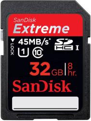 Фото флеш-карты SanDisk Extreme SDHC 32GB 45MB/s CL1