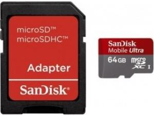 Фото флеш-карты SanDisk Micro SDНС 64 Gb Class 10 Mobile Extreme + SD adapter