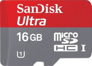 Фото флеш-карты SanDisk MicroSDHC 16GB Class 10 UHS-I + SD адаптер