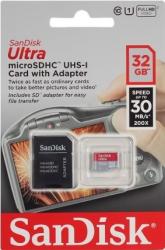Фото флеш-карты SanDisk MicroSDHC 32GB Class 10 Ultra Imaging + SD adapter