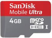 Фото флеш-карты SanDisk MicroSDHC 4GB Class 6 Ultra