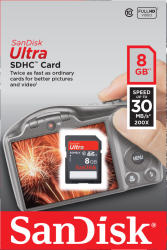Фото флеш-карты SanDisk MicroSDHC 8GB Class 10 Ultra Imaging UHS-I 30Mb/s + SD адаптер