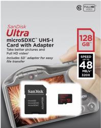 Фото флеш-карты SanDisk microSDXC 128GB Class 10 UHS-I U1 + SD адаптер