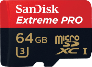 Фото флеш-карты SanDisk MicroSDXC 64GB Class 10 Extreme PRO UHS-I + SD адаптер