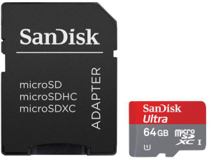 Фото флеш-карты SanDisk MicroSDXC 64GB Class 10 Ultra + SD адаптер