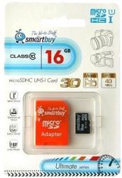 Фото флеш-карты SmartBuy MicroSDHC 16GB Class 10 Ultimate + SD adapter