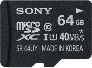 Фото флеш-карты Sony microSDXC 64GB Class 10 SR64UYA + SD adapter