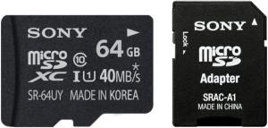 Фото флеш-карты Sony MicroSDXC 64GB Class 10 UHS-I U1 + SD adapter