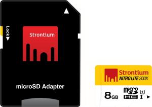 Фото флеш-карты Strontium MicroSDHC 8GB Class 10 + SD adapter
