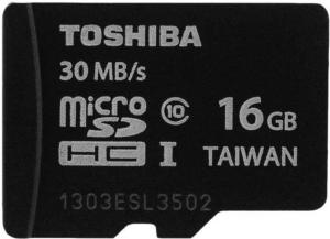 Фото Toshiba MicroSDHC 16Gb Class 10 + SD adapter