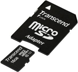 Фото флеш-карты Transcend MicroSDHC 16GB Class 10 UHS-I + SD adapter