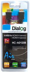 Фото кабель HDMI-HDМI Dialog HC-A0120B 2 м