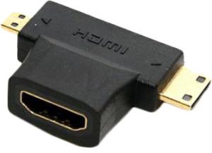 Фото адаптера HDMI-miniHDMI + microHDMI 5bites HH1805FM-T