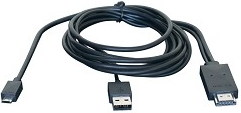 Фото кабеля MHL microUSB(BM)-HDMI(M)+USB(M) Sven 00563 1.8м