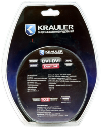 Фото кабеля DVI-DVI Dual Link 25M-25M Krauler 24GOLD 1.8 м