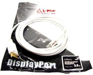 Фото кабеля Mini DisplayPort-DisplayPort L-PRO 1461 3м