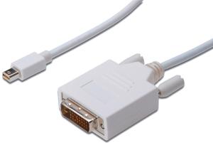 Фото кабеля miniDisplayPort(M)-DVI(M) DIGITUS AK-340305-010-W 1 м