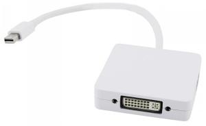 Фото кабеля miniDisplayPort(M)-HDMI 19(F)/DisplayPort(F)/DVI(F) 5bites AP-012