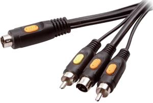 Фото кабеля mini-DIN (7-pin)-2 RCA/S video Vivanco CC A 20 2 2 м