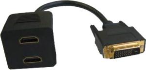 Фото адаптера DVI-D 25M-2xHDMI 19F Espada EDVIM2xHDMIF25 0.25 м