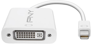 Фото адаптера Mini DisplayPort-DVI PNY A-DM-DV-W01