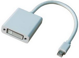 Фото адаптера Mini DisplayPort-DVI iLuv iCB701WHT
