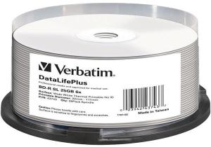 Фото диски Verbatim 43743 BD-R Cake Box Printable 25 шт.