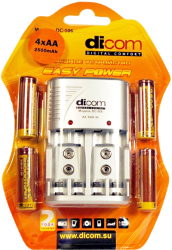 Фото набора Dicom Easy Power DC-506 + 4 АКБ AA 2500 мАч