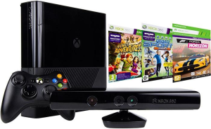 Фото игровой консоли Microsoft XBox 360 E 250GB + KINECT + Kinect Adventures + Kinect Sports 2 + Forza Horizon