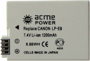 Фото аккумуляторной батареи AcmePower LP-E8