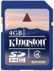 Фото флеш-карты Kingston SDHC 4Gb Class 4