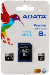 Фото флеш-карты ADATA SD SDHC 8GB Class 10 Premier UHS-I U1