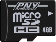 Фото флеш-карты PNY MicroSDHC 4GB Class 4