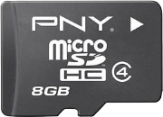 Фото флеш-карты PNY MicroSDHC 8GB Class 4