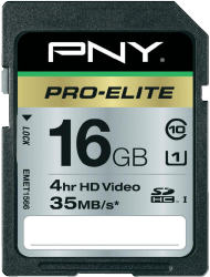 Фото флеш-карты PNY SDHC 16GB Class 10 PRO-ELITE