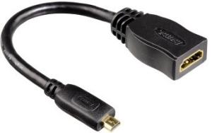 Фото кабеля Адаптер micro HDMI(m)-HDMI(f) HAMA H-122236 0.1 м