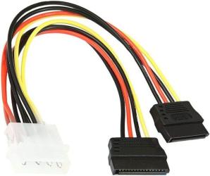 Фото Кабель Orient Molex(4pin) - 2xSATA 0.5 м