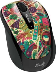 Фото оптической компьютерной мышки Microsoft Wireless Mobile Mouse 3500 Artist Edition Zansky USB