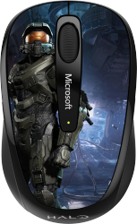 Фото оптической компьютерной мышки Microsoft Wireless Mobile Mouse 3500 Halo Limited Edition: The Master Chief USB