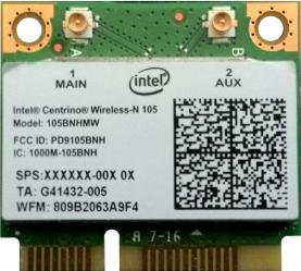 Фото адаптера Intel Centrino Wireless-N 105BNHMW