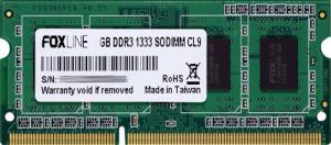 Фото Foxline FL1333D3S9S-1G DDR3 1GB SO-DIMM
