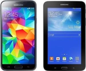 Фото планшета Комплект Samsung GALAXY Tab 3 Lite 7.0 SM-T110 8GB + Samsung Galaxy S5 SM-G900F 16GB Black/Black