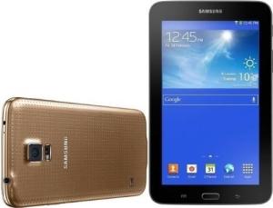 Фото планшета Комплект Samsung GALAXY Tab 3 Lite 7.0 SM-T110 8GB + Samsung Galaxy S5 SM-G900F 16GB Black/Gold